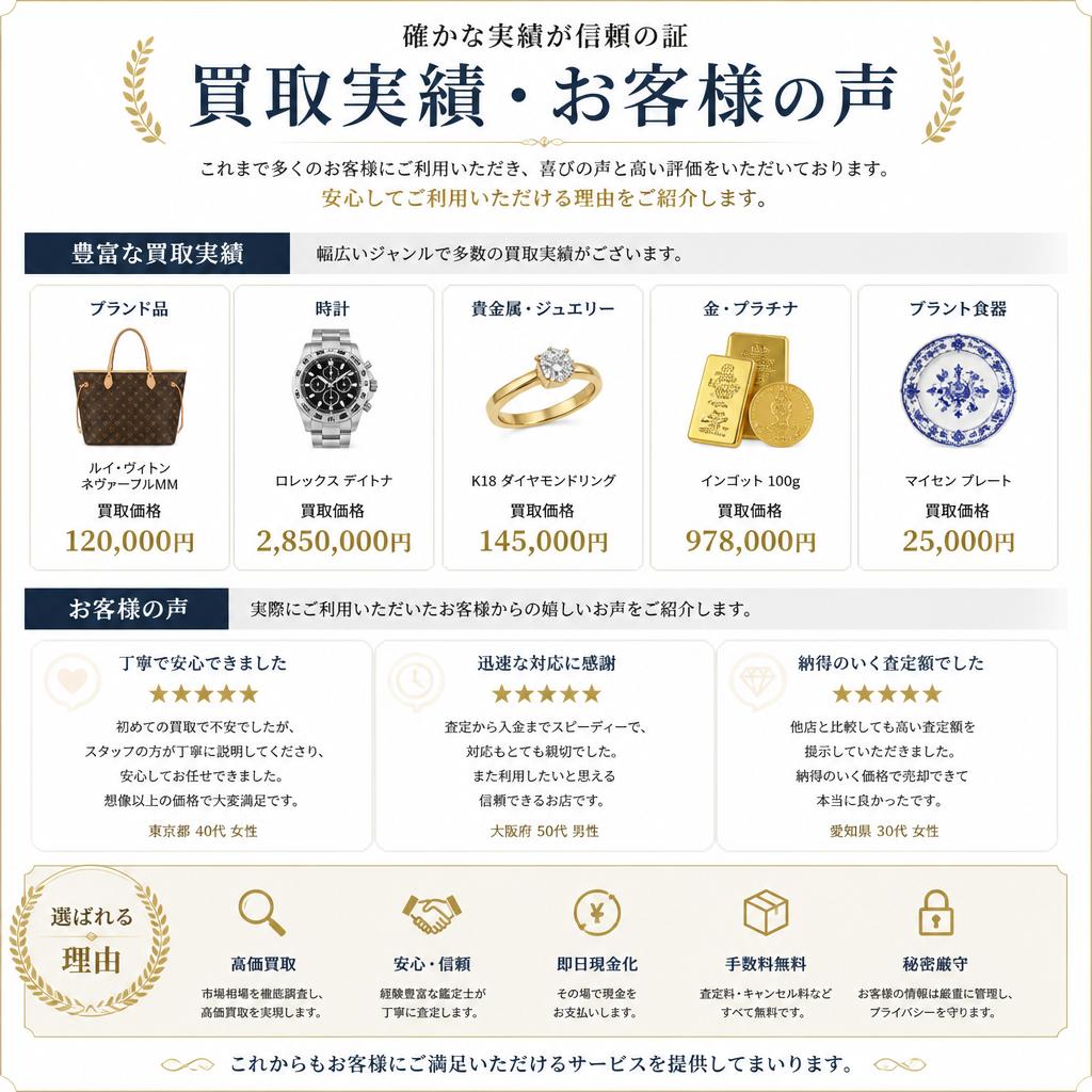 実績と信頼の証
