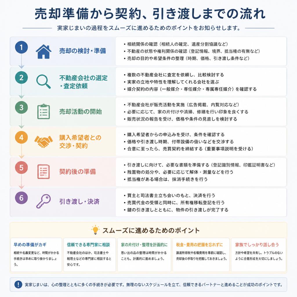 実家じまいの具体的なステップ