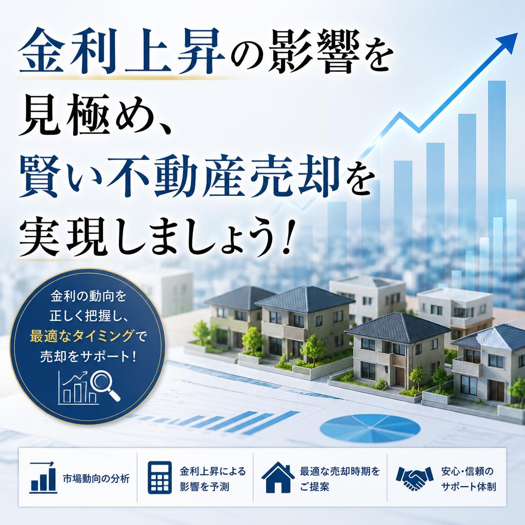 金利上昇の影響を見極め、賢い不動産売却を実現しましょう！